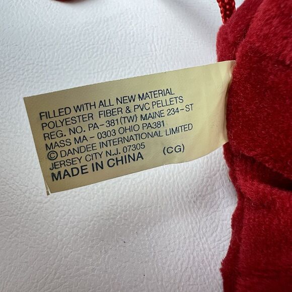 DANDEE Kiss Me Little Devil Plush Happy VTG Bean Bag Friends Red Bow Valentine's - Picture 6 of 8